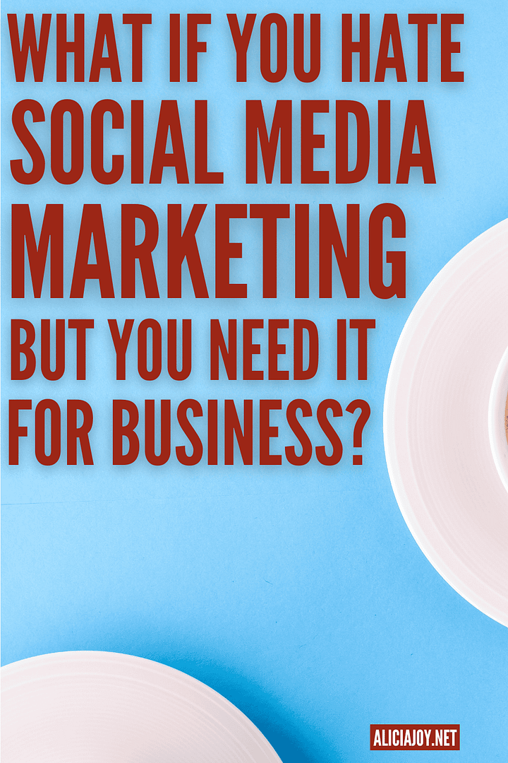 image of text box with text reading what if you hate social media marketing but you need it for business